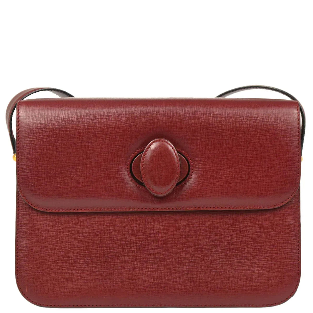 Cartier Bordeaux Leather Shoulder Bag