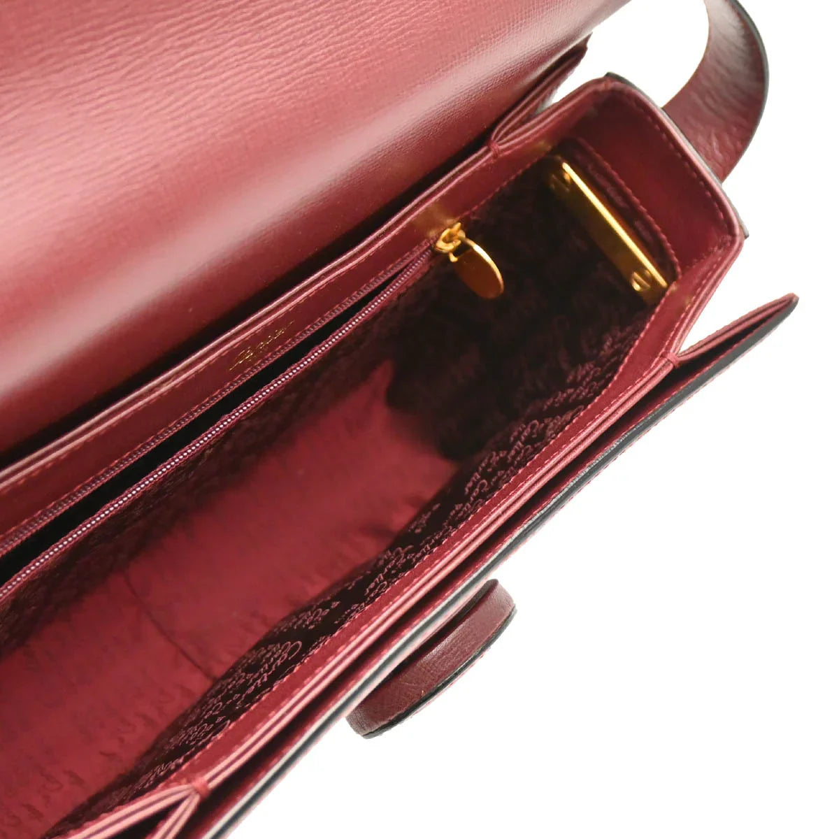 Cartier Bordeaux Leather Shoulder Bag