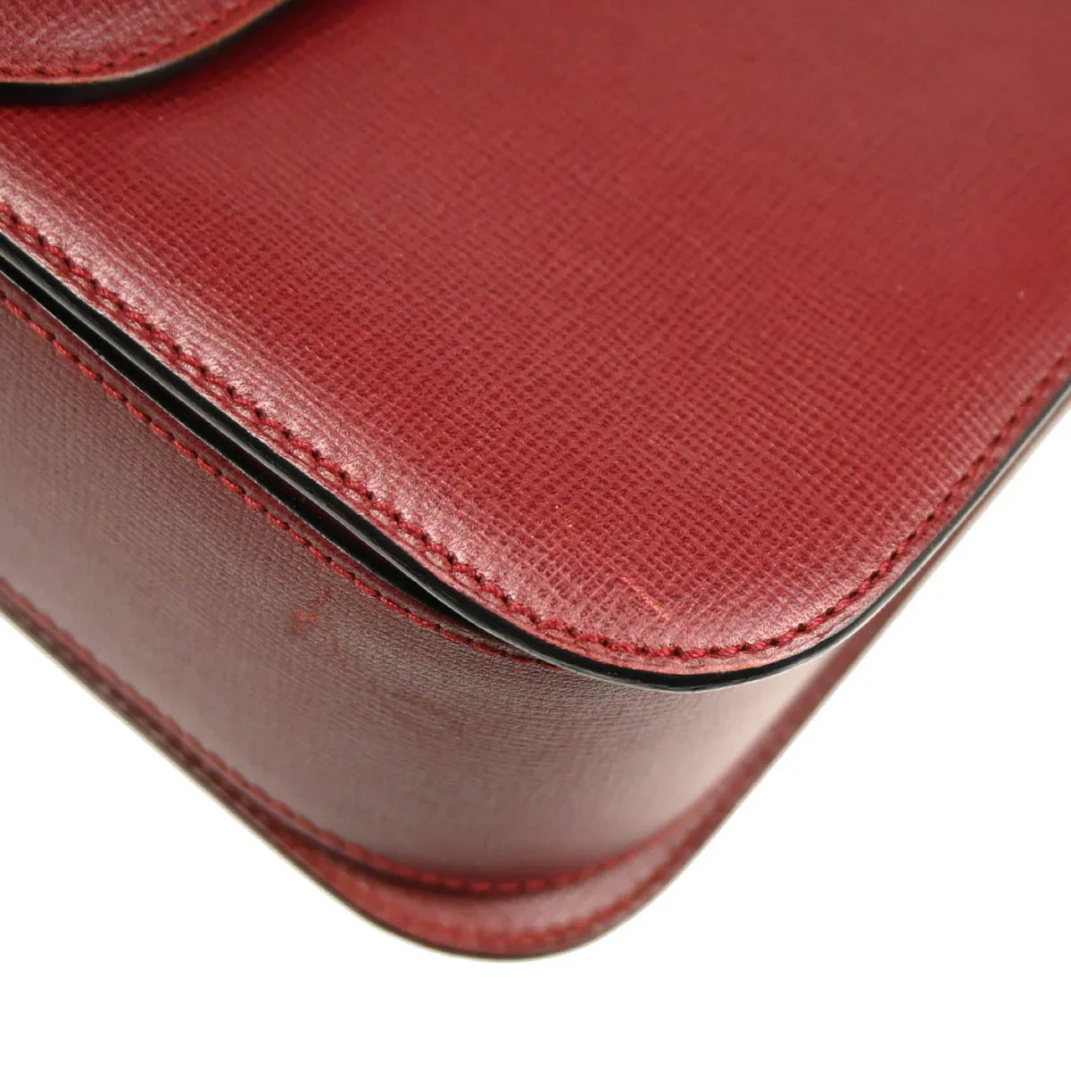 Cartier Bordeaux Leather Shoulder Bag