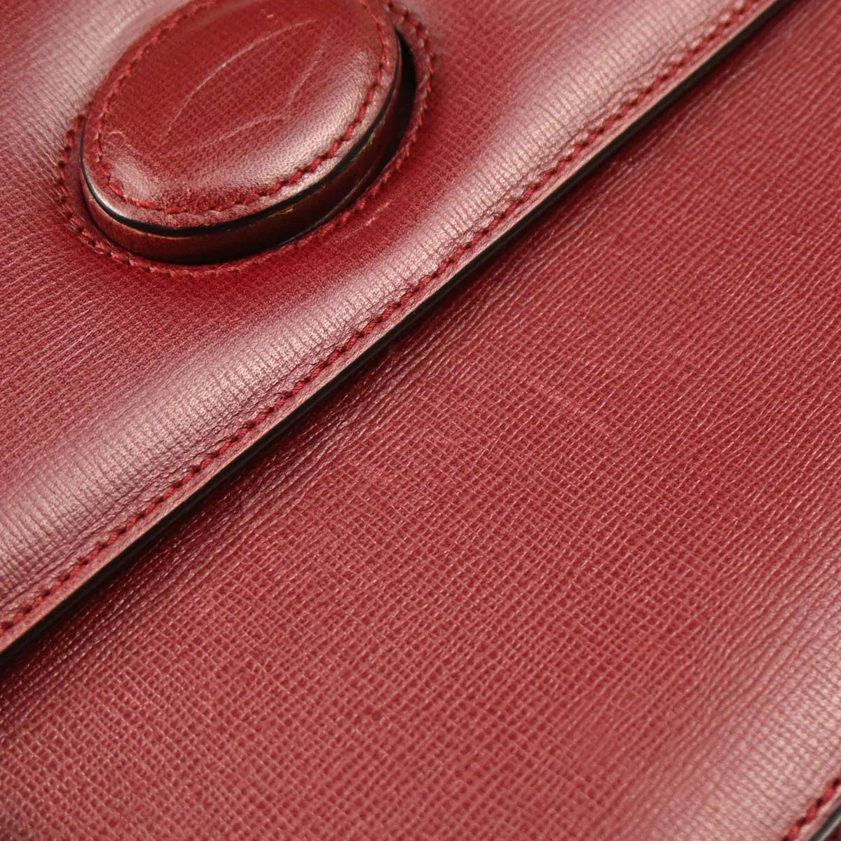 Cartier Bordeaux Leather Shoulder Bag
