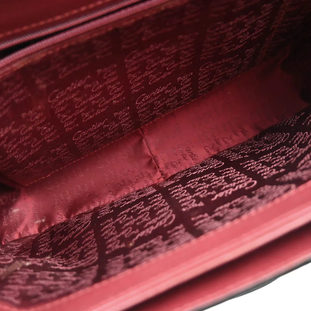 Cartier Bordeaux Leather Shoulder Bag