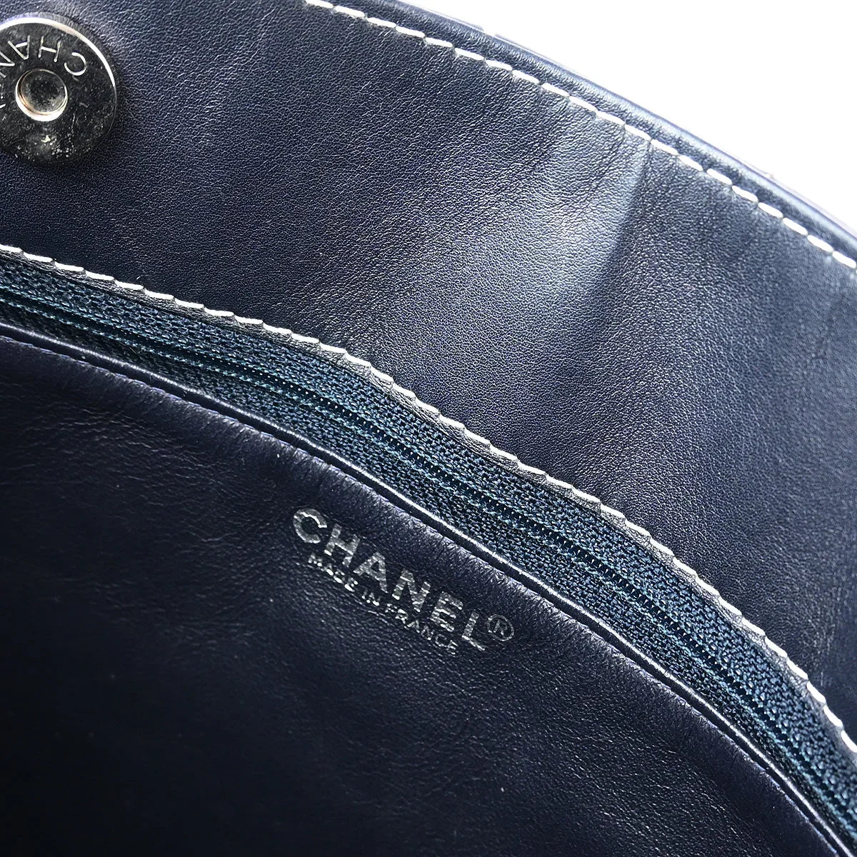 Chanel 2002-2003 Black Calfskin Choco Bar Wild Stitch Tote Handbag