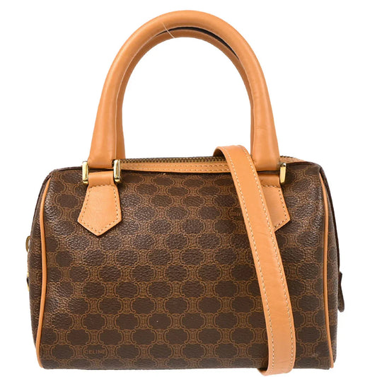 Celine Brown Macadam 2way Shoulder Handbag