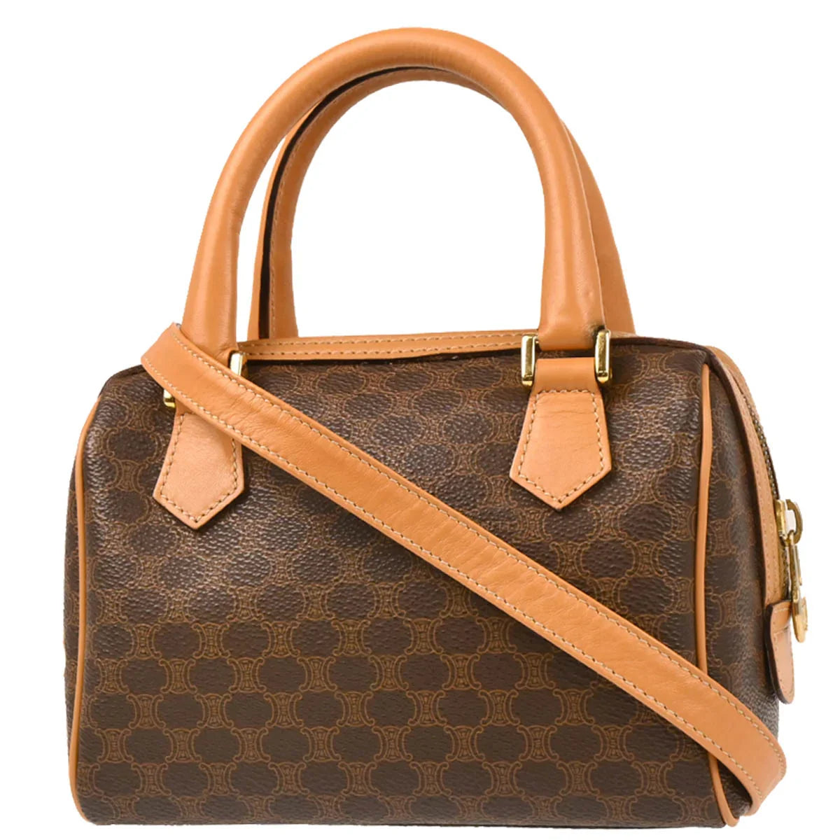 Celine Brown Macadam 2way Shoulder Handbag