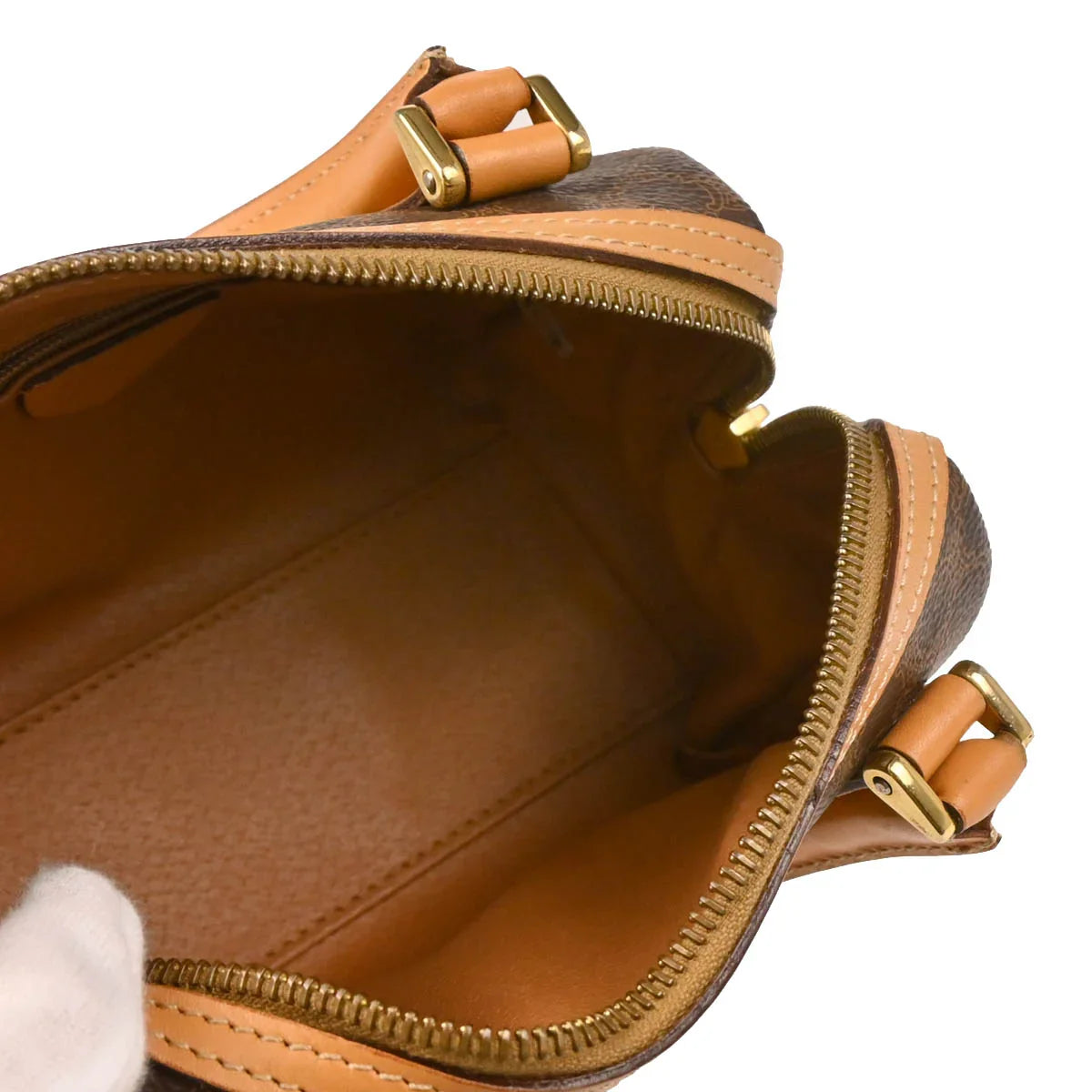 Celine Brown Macadam 2way Shoulder Handbag