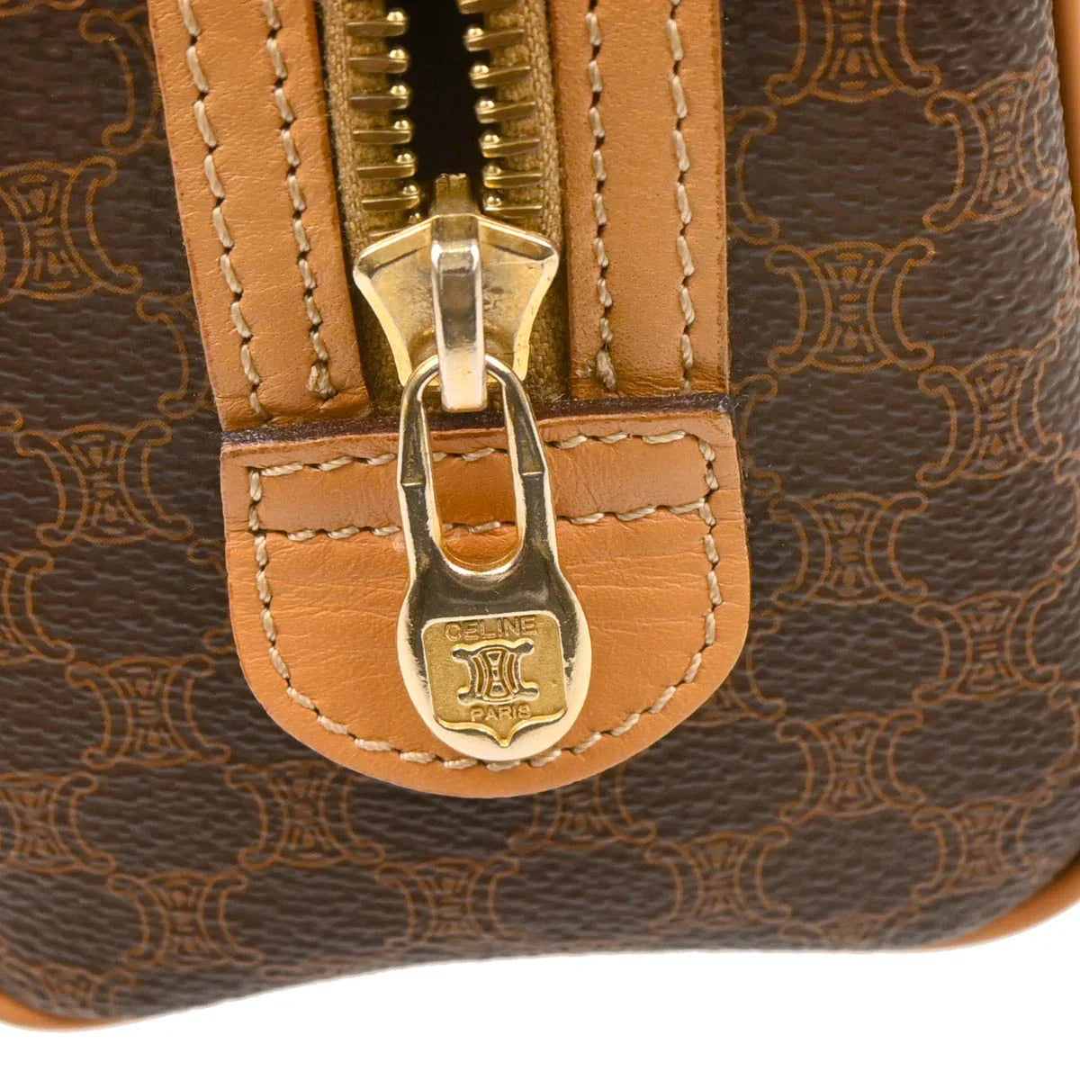 Celine Brown Macadam 2way Shoulder Handbag