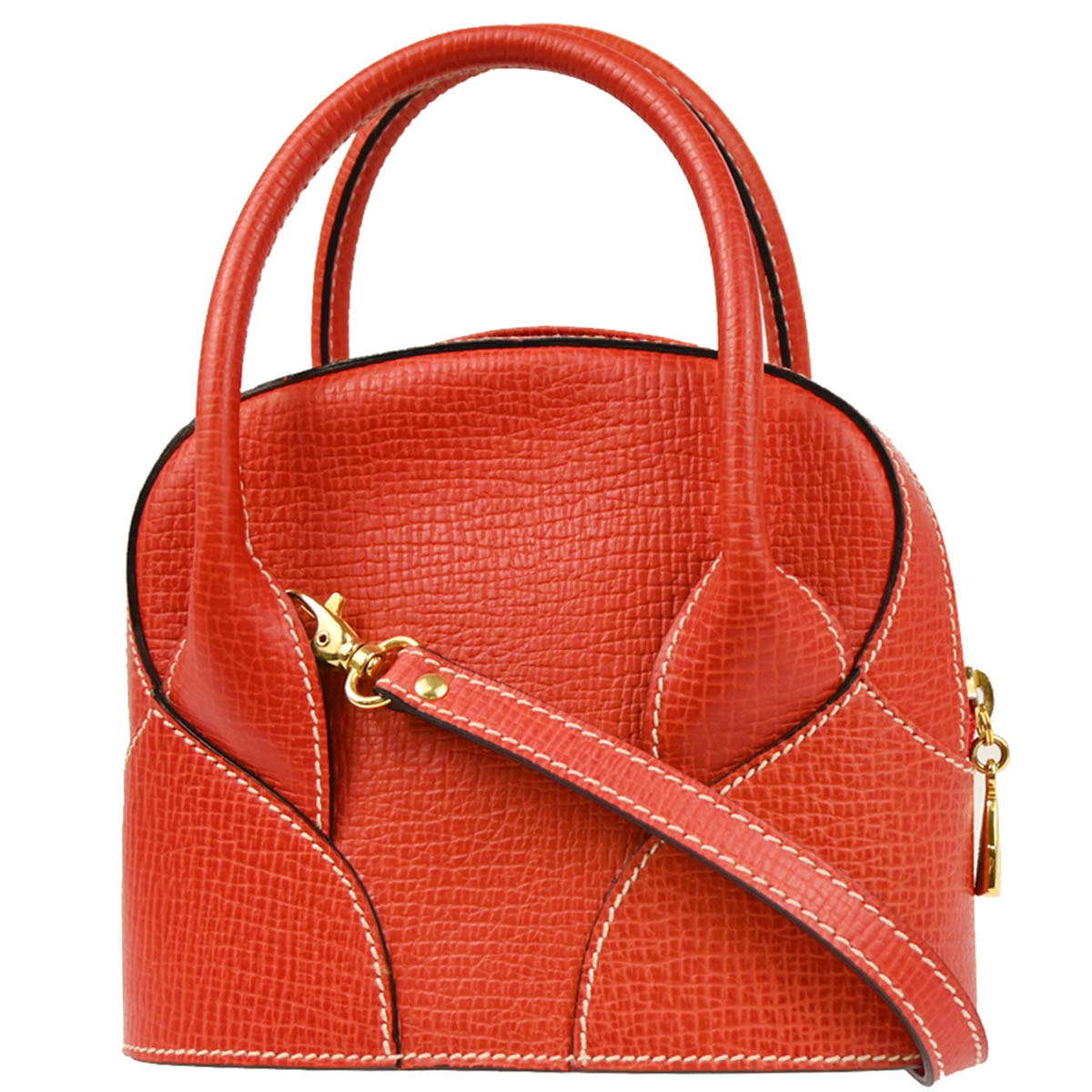 Loewe Vermilion Red Leather 2way Shoulder Handbag