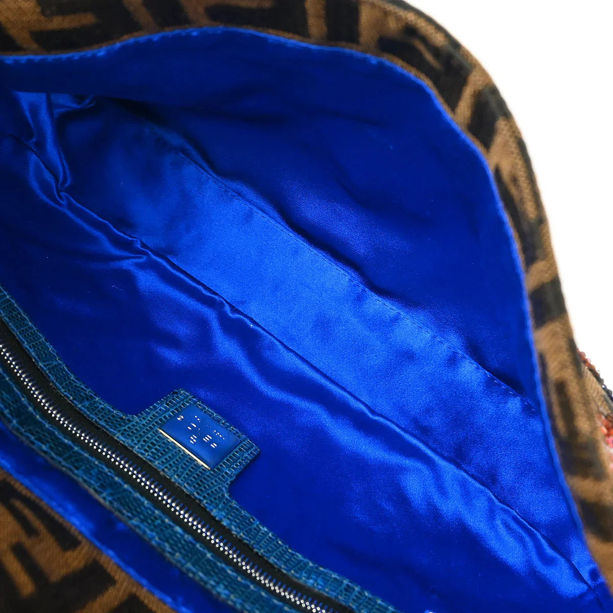 Fendi* 2000 Brown Crocodile Zucca Baguette Handbag