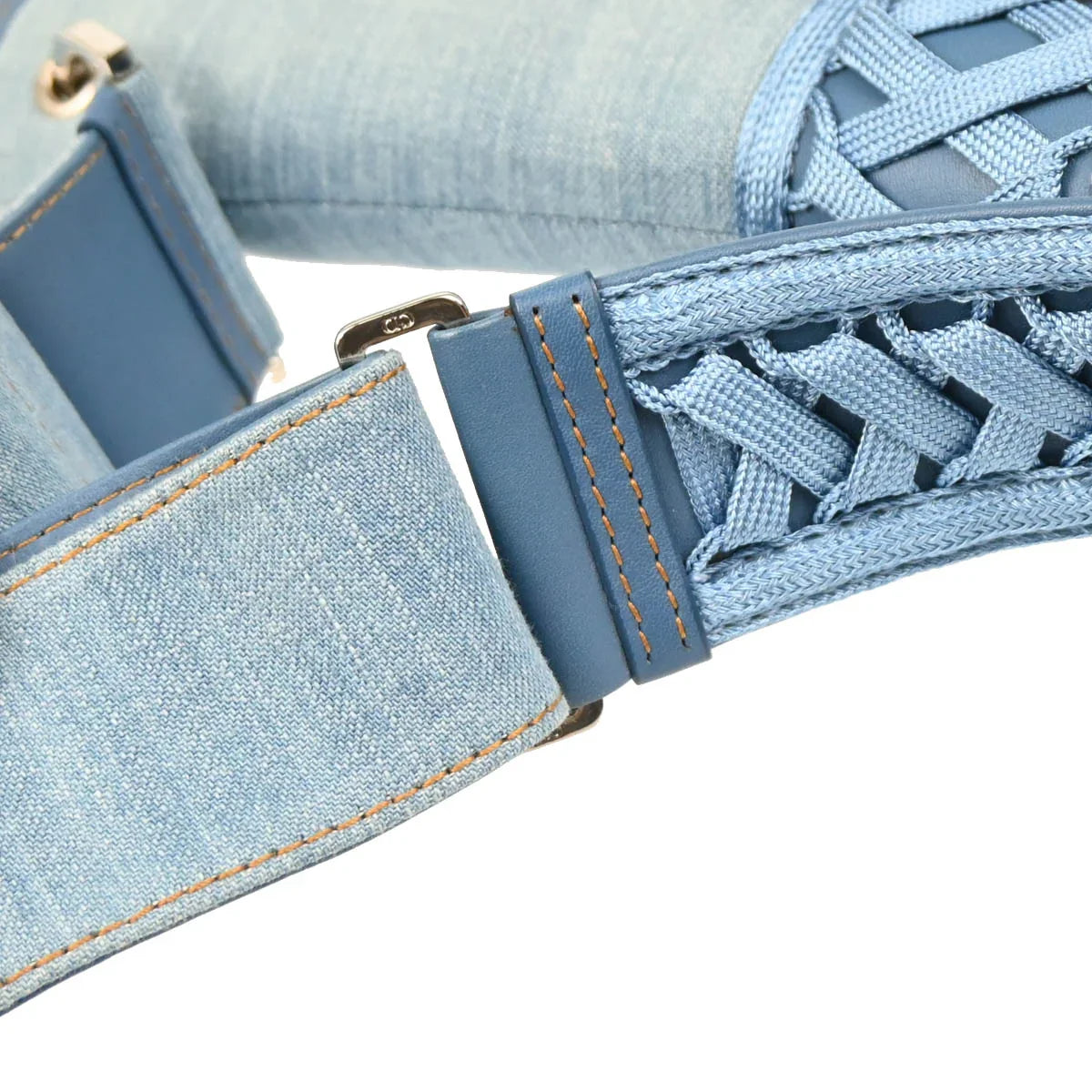 Christian Dior 2002 Light Blue Denim Admit It Handbag