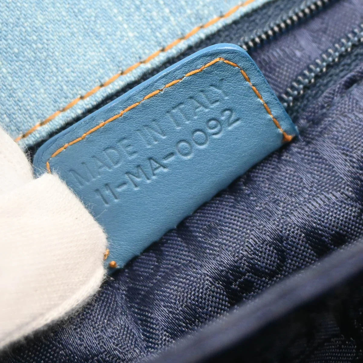 Christian Dior 2002 Light Blue Denim Admit It Handbag