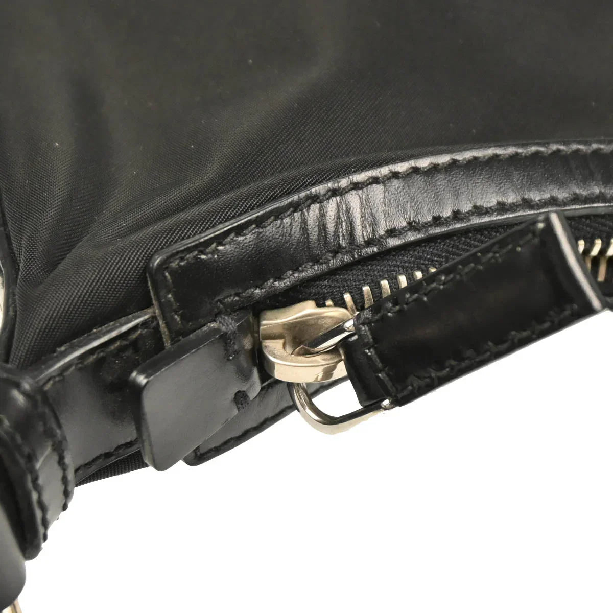 Prada Black Nylon Hobo Handbag