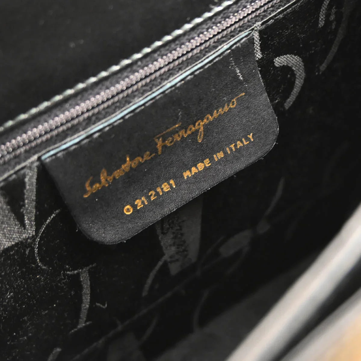 Salvatore Ferragamo Black Leather Gancini 2way Handbag