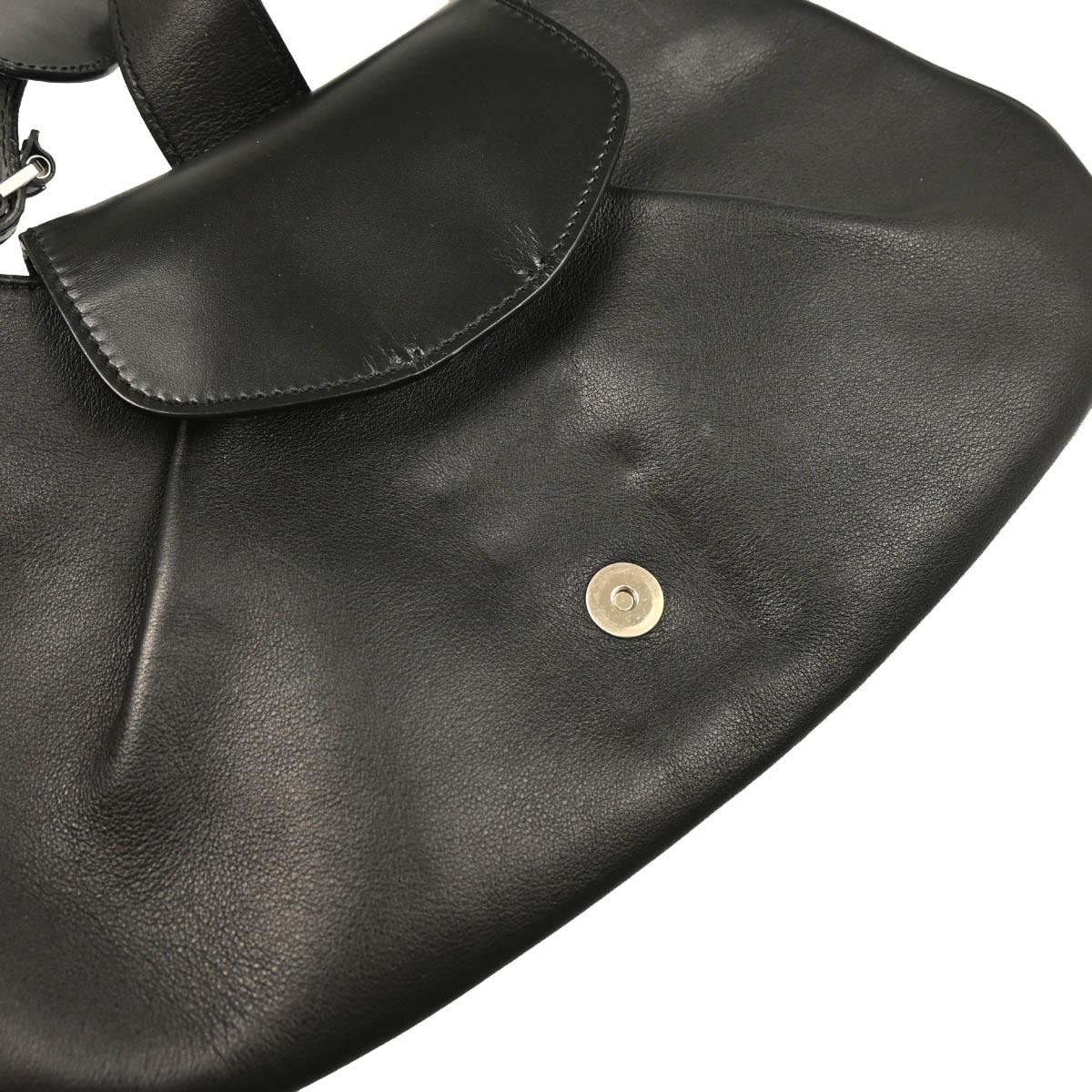 Christian Dior Black Leather Street Chic Handbag