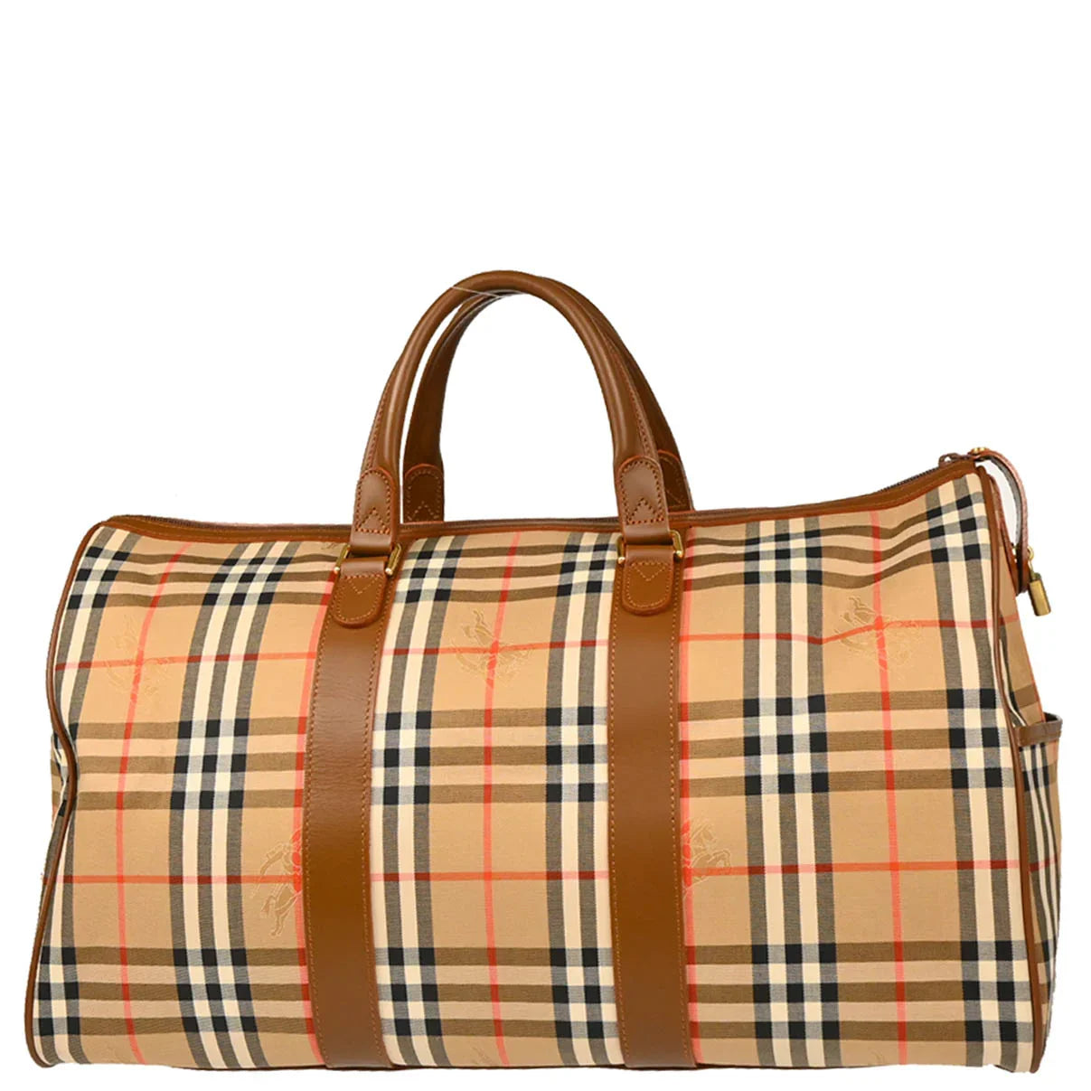 Burberrys Beige House Check Duffle Handbag