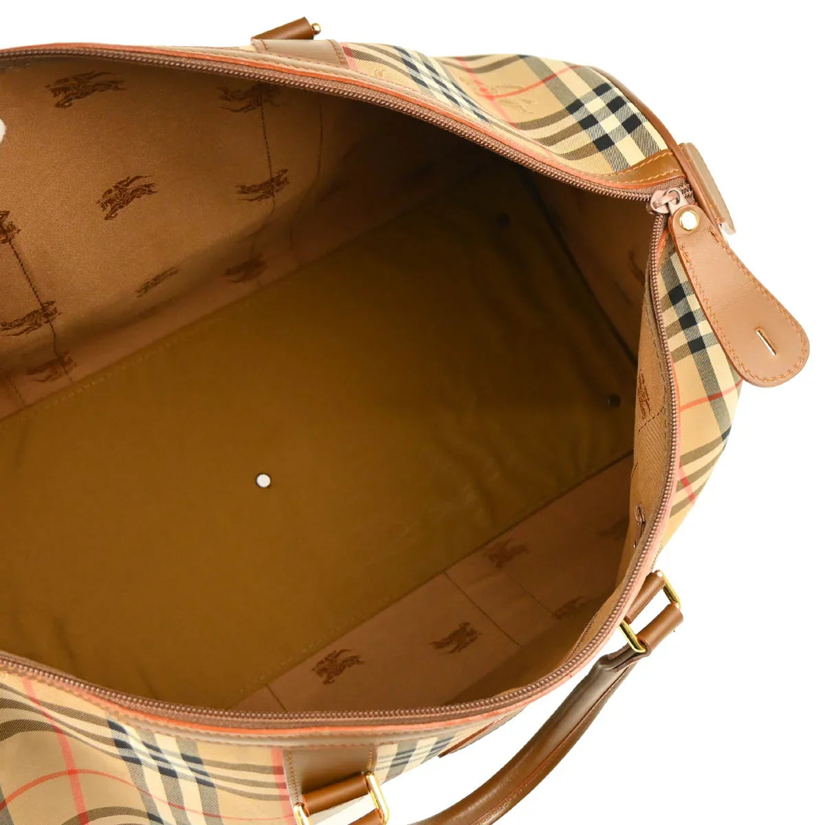 Burberrys Beige House Check Duffle Handbag