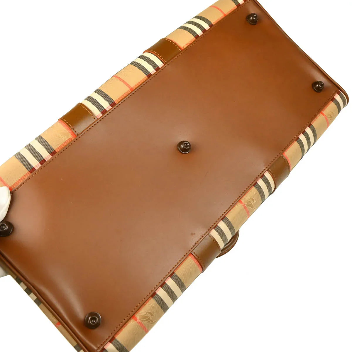 Burberrys Beige House Check Duffle Handbag