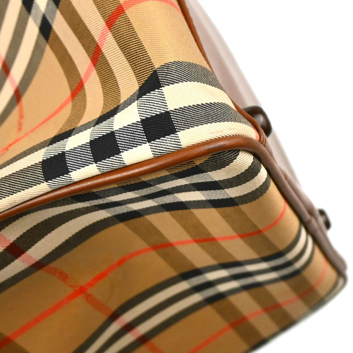 Burberrys Beige House Check Duffle Handbag