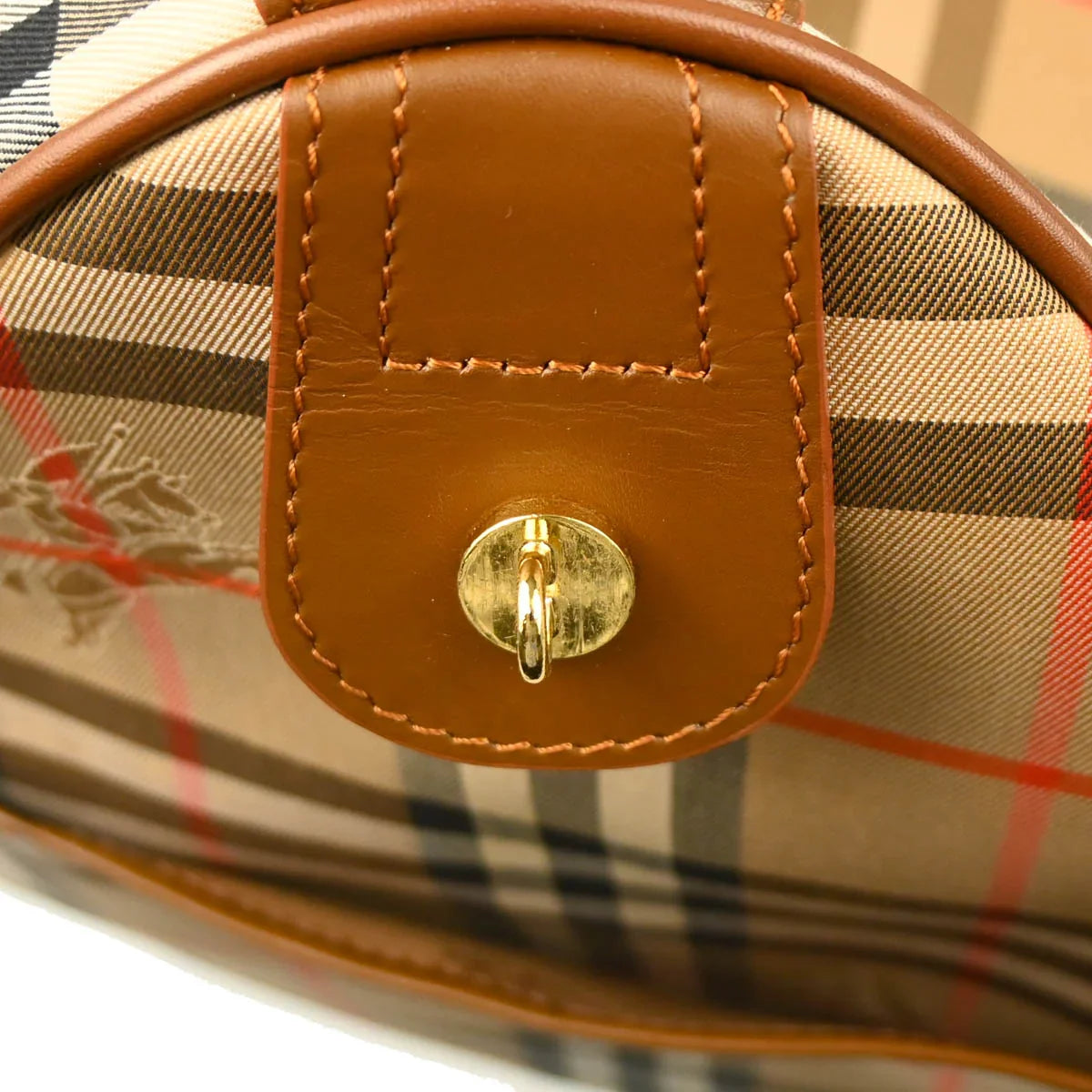 Burberrys Beige House Check Duffle Handbag