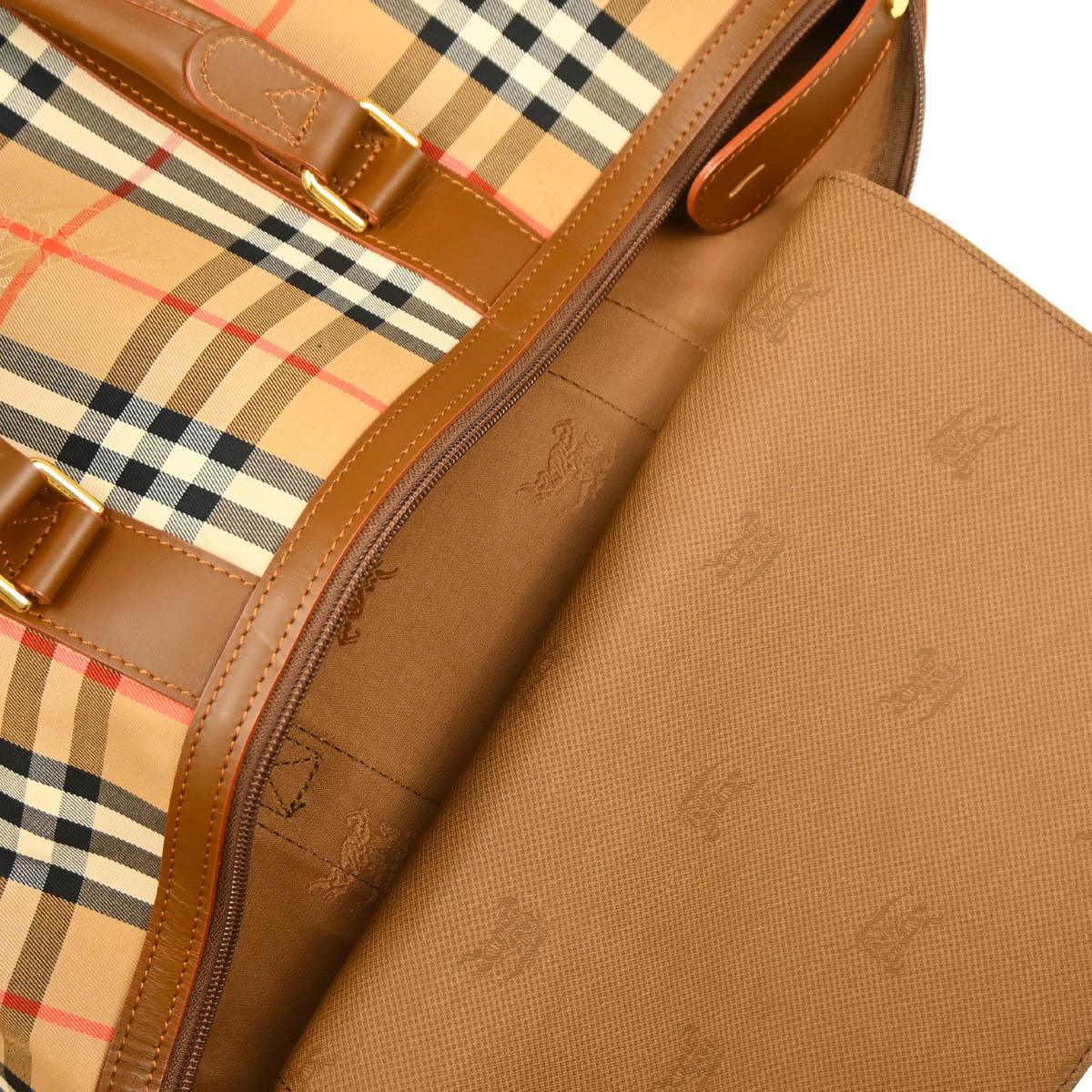 Burberrys Beige House Check Duffle Handbag