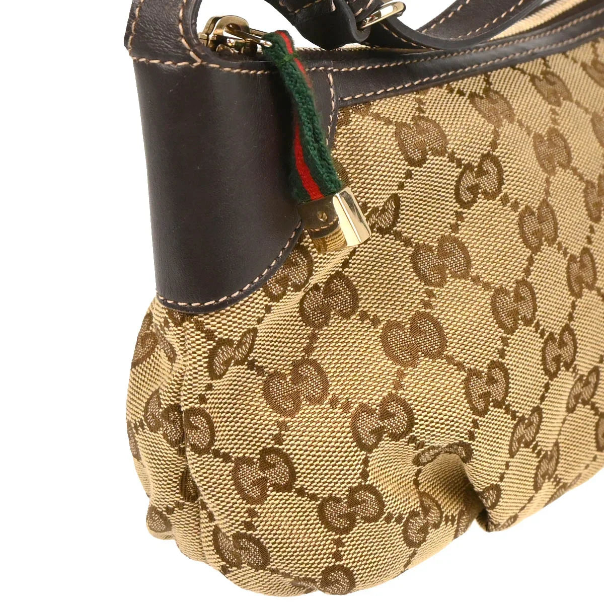 Gucci Beige Canvas GG Handbag