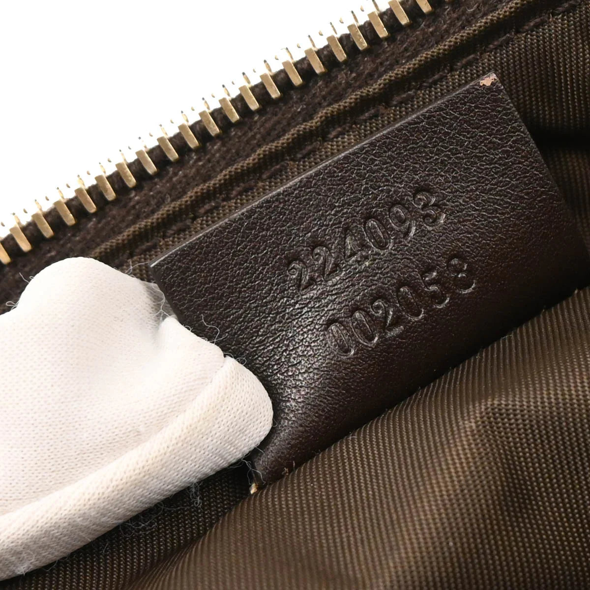 Gucci Beige Canvas GG Handbag