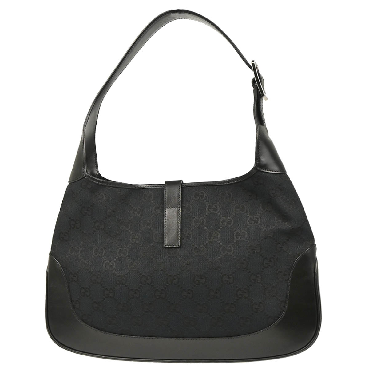 Gucci Black GG Jackie Hobo Handbag