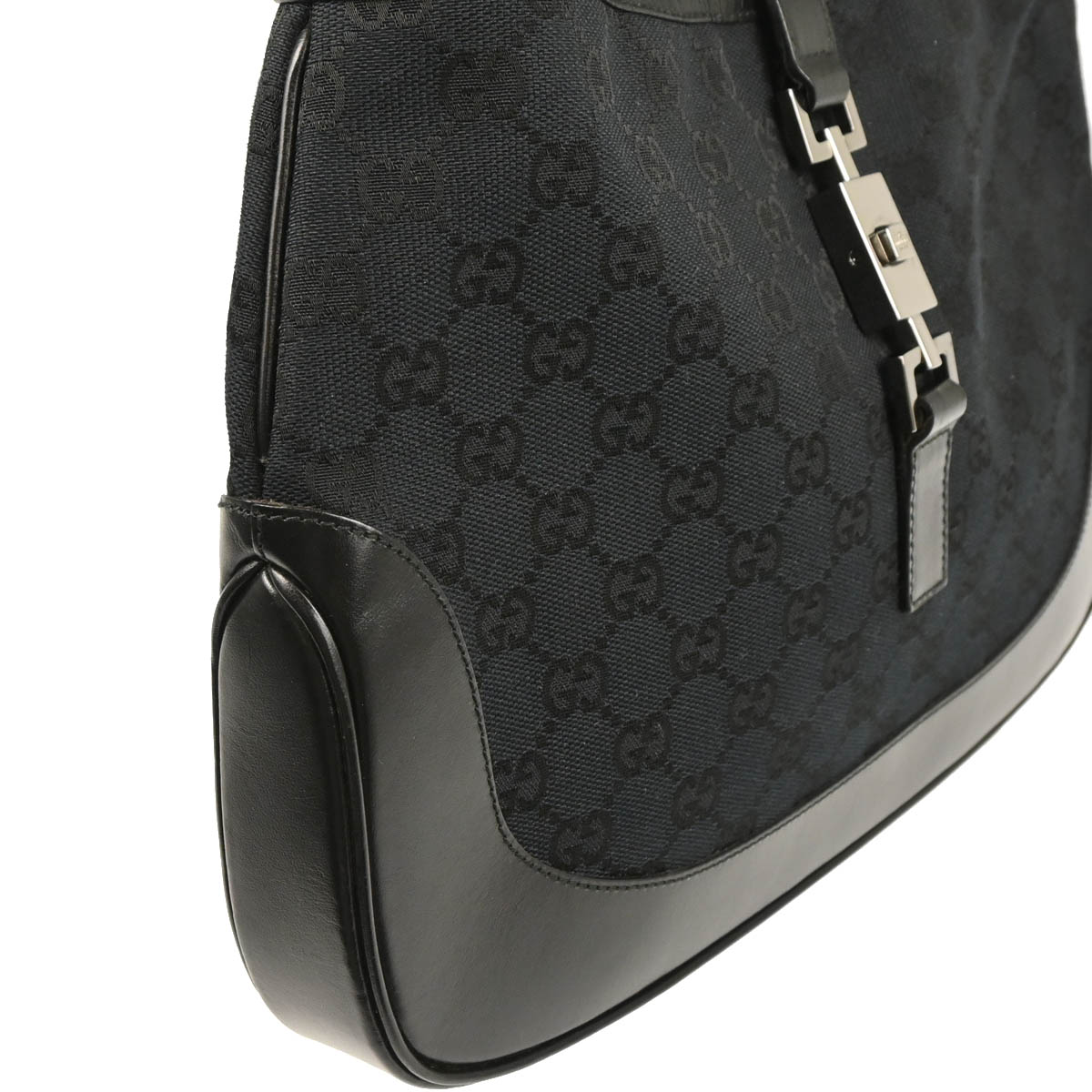 Gucci Black GG Jackie Hobo Handbag