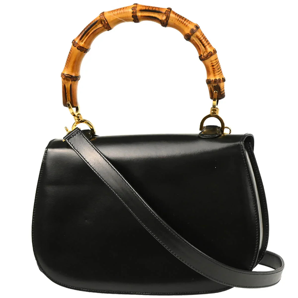 Gucci 1970-1990s Bamboo 2way Shoulder Handbag