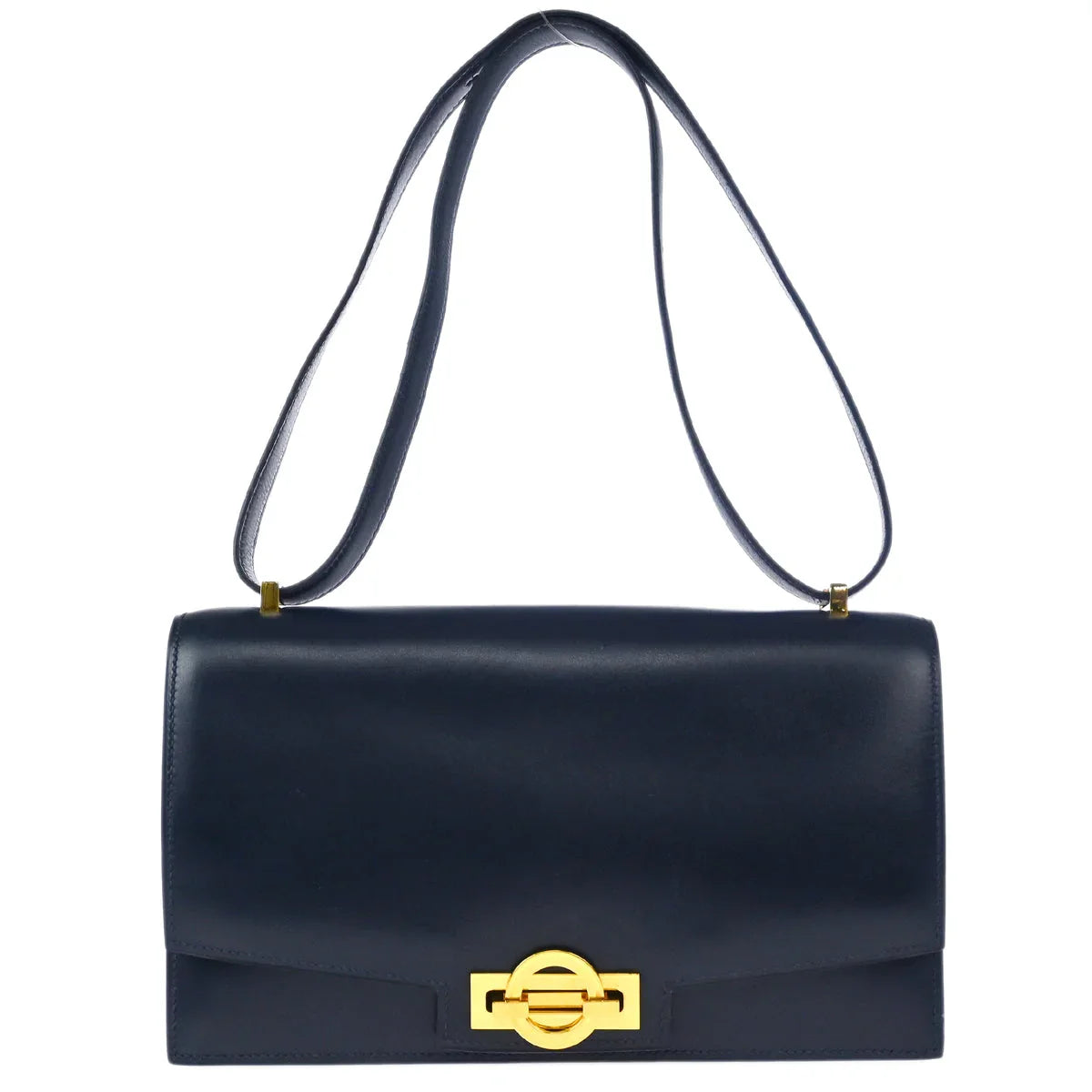 Hermes Blue Indigo Box Calf Olympie Shoulder Bag