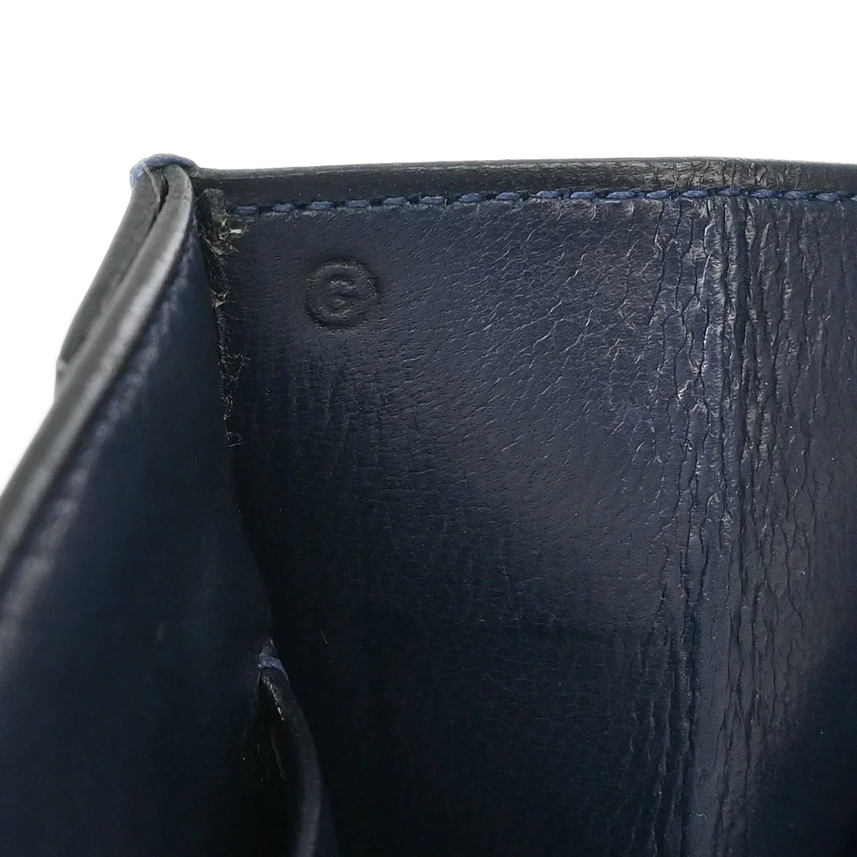 Hermes Blue Indigo Box Calf Olympie Shoulder Bag
