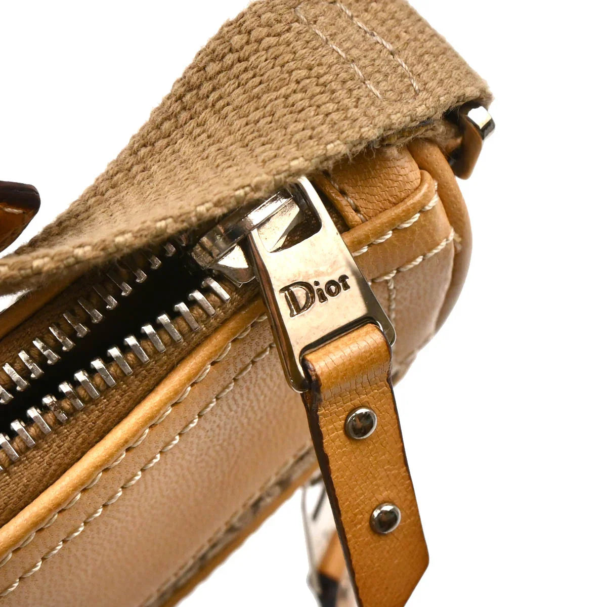 Christian Dior 2003 Beige Trotter Handbag