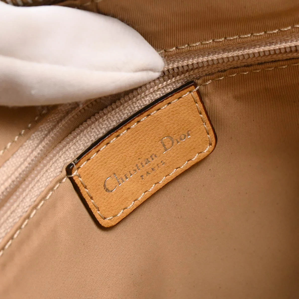 Christian Dior 2003 Beige Trotter Handbag