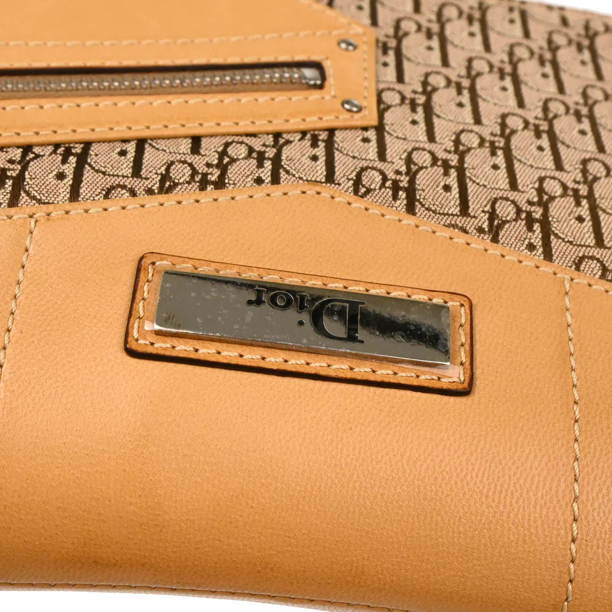 Christian Dior 2003 Beige Trotter Handbag