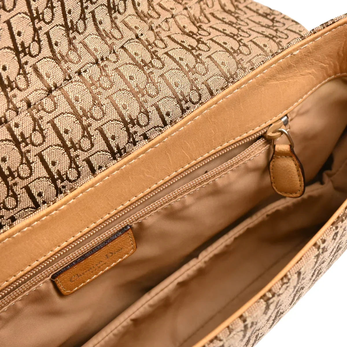 Christian Dior 2003 Beige Trotter Handbag