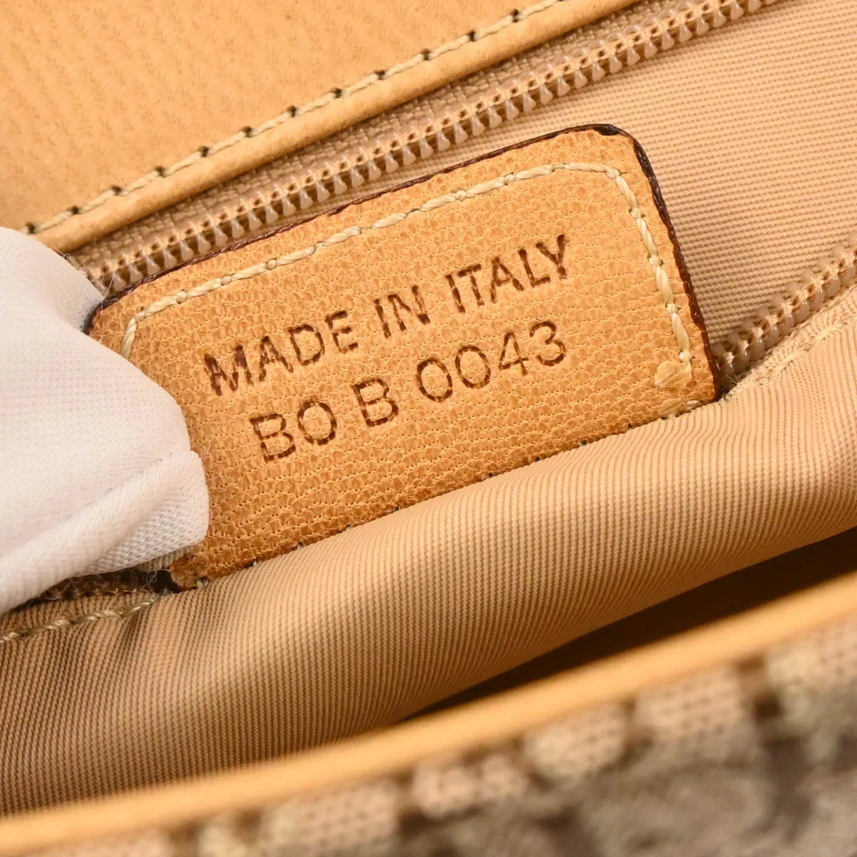 Christian Dior 2003 Beige Trotter Handbag