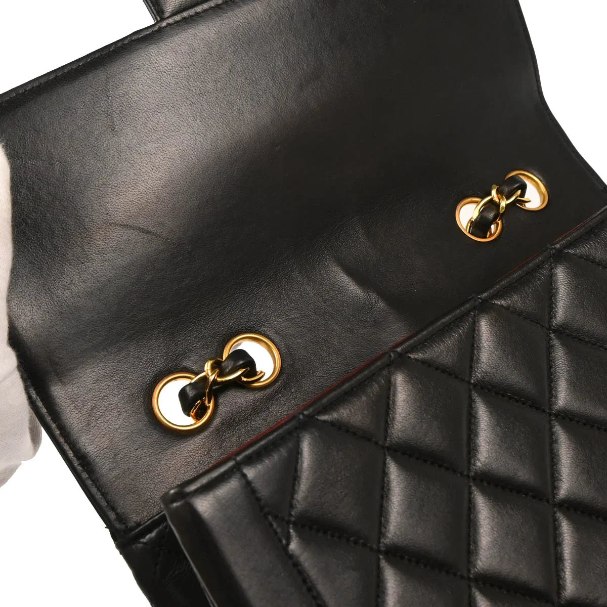 Chanel 1994-1996 Black Lambskin Shoulder Bag