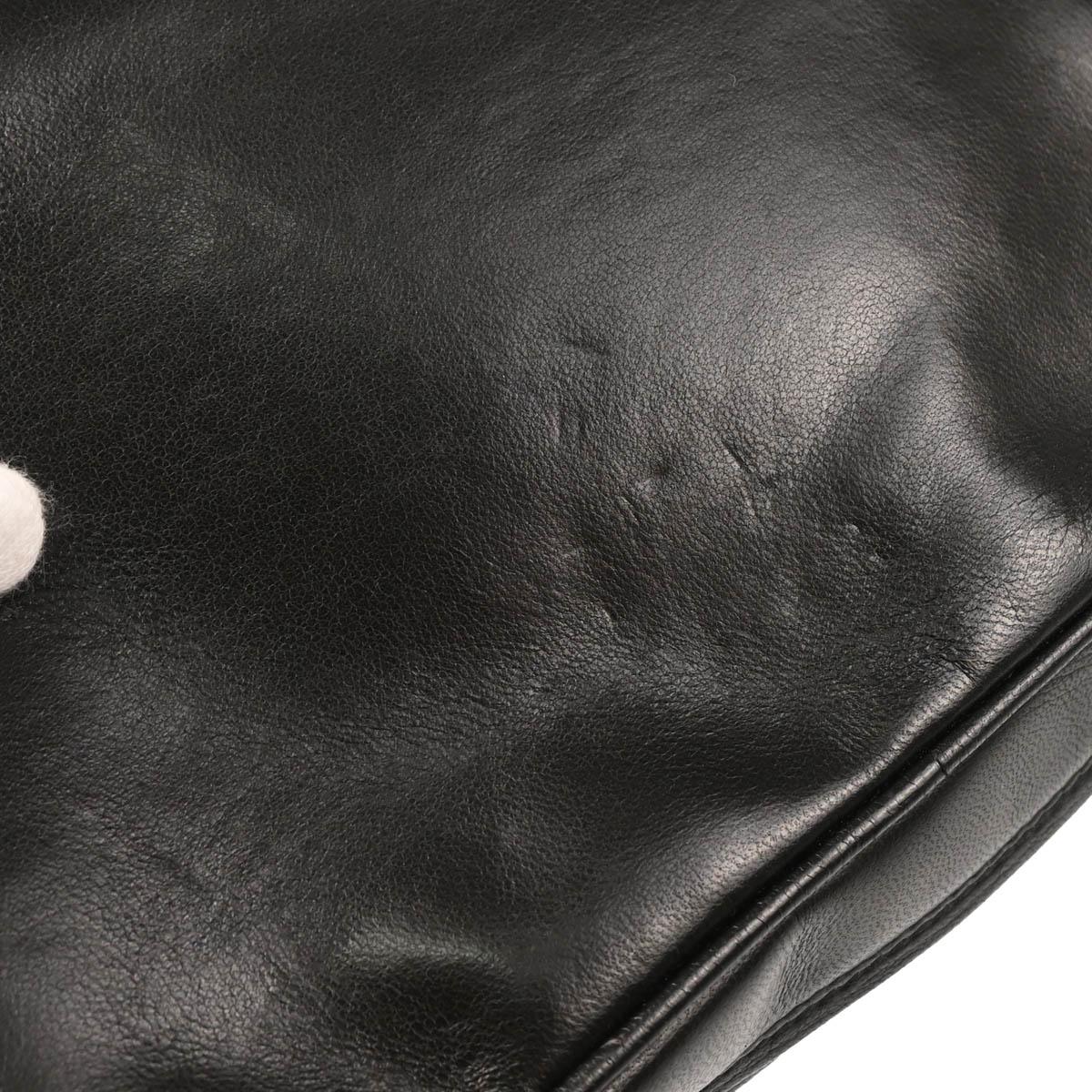 Chanel 1994-1996 Black Lambskin Triple CC Camera Bag Mini