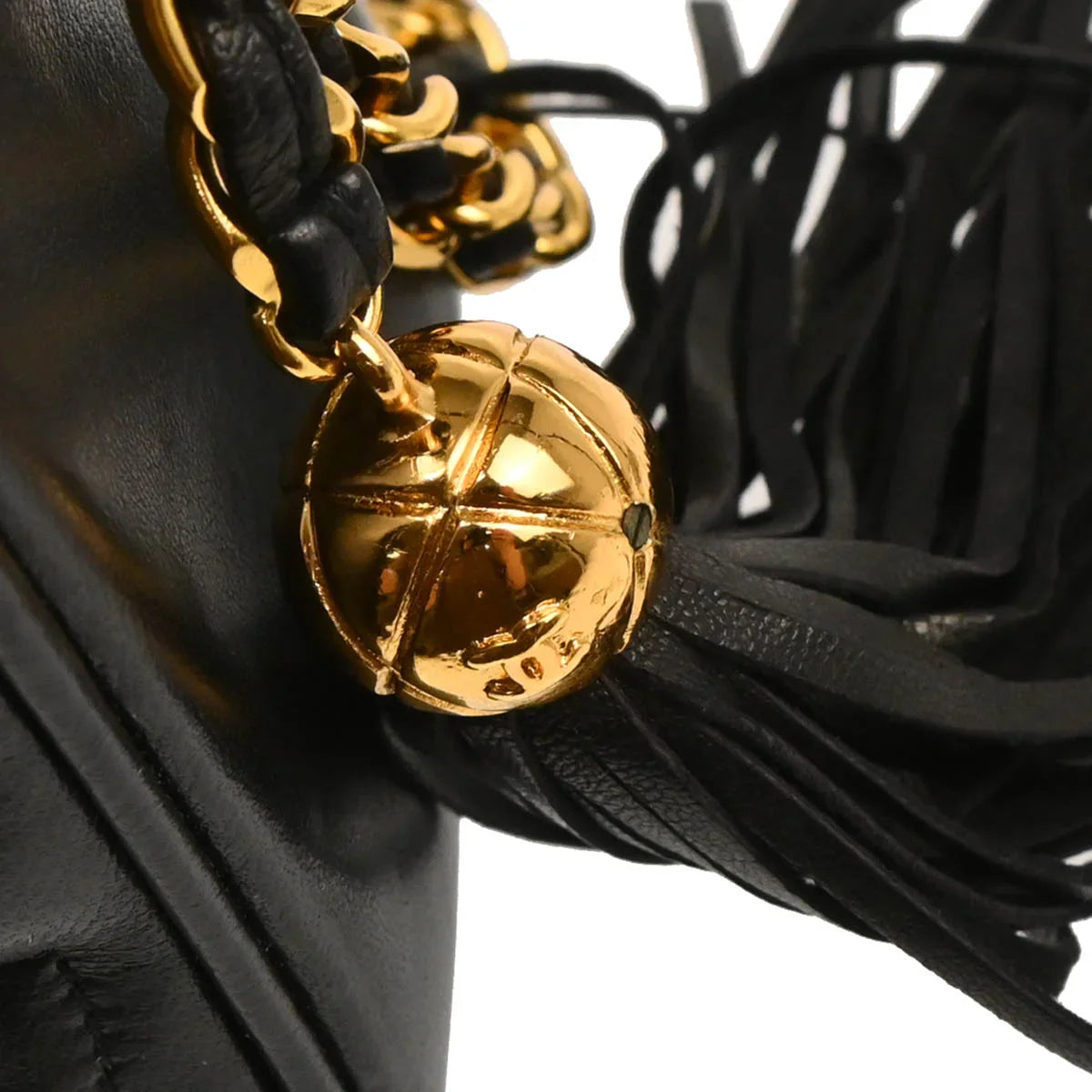 Chanel 1994-1996 Black Lambskin Triple CC Camera Bag Mini