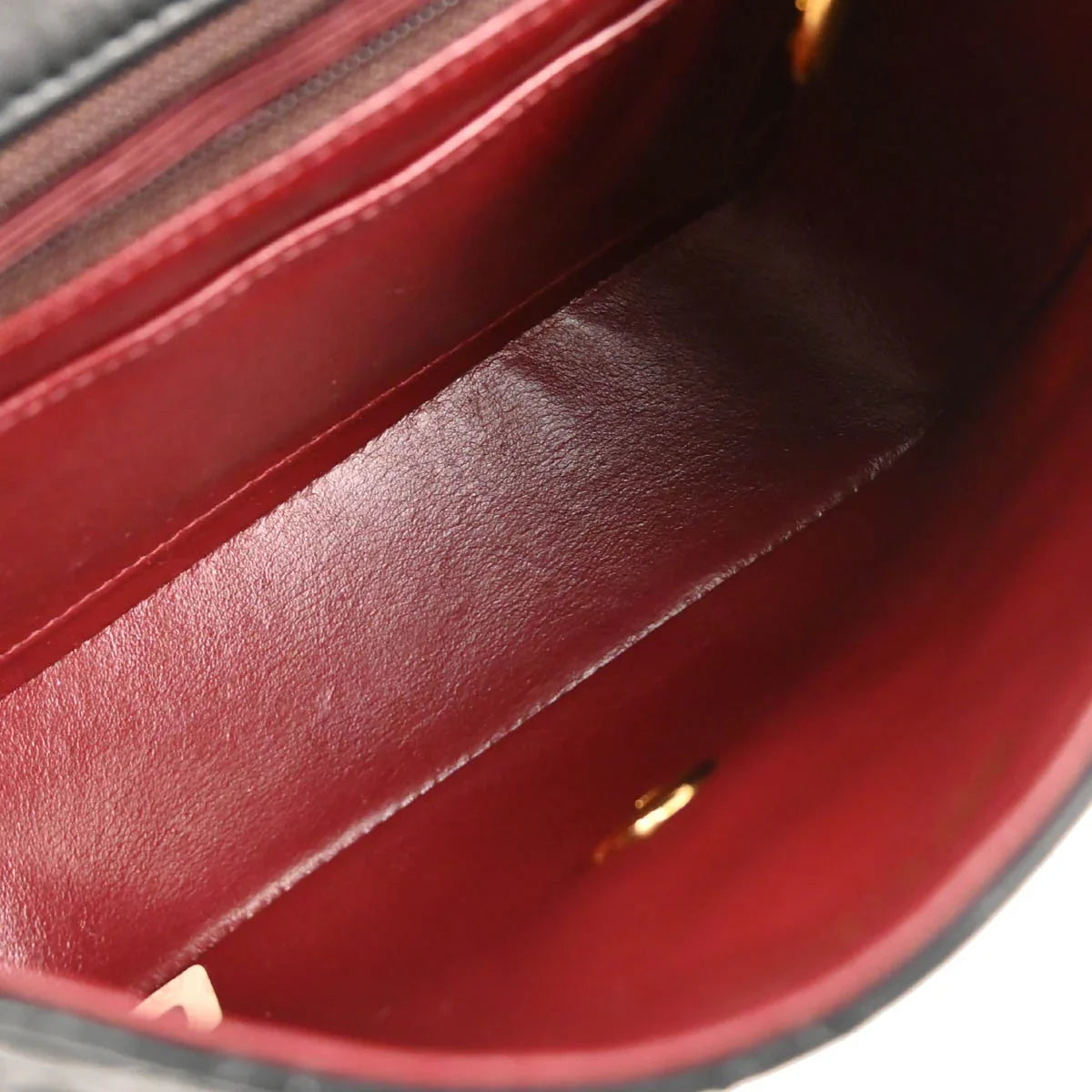 Chanel 1989-1991 Black Lambskin Mini Classic Square Flap Shoulder Bag