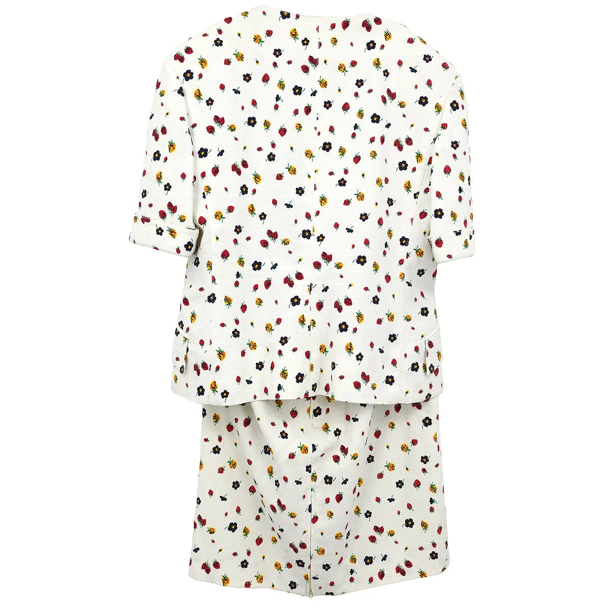 Valentino Garavani Setup Suit Jacket Skirt White #37