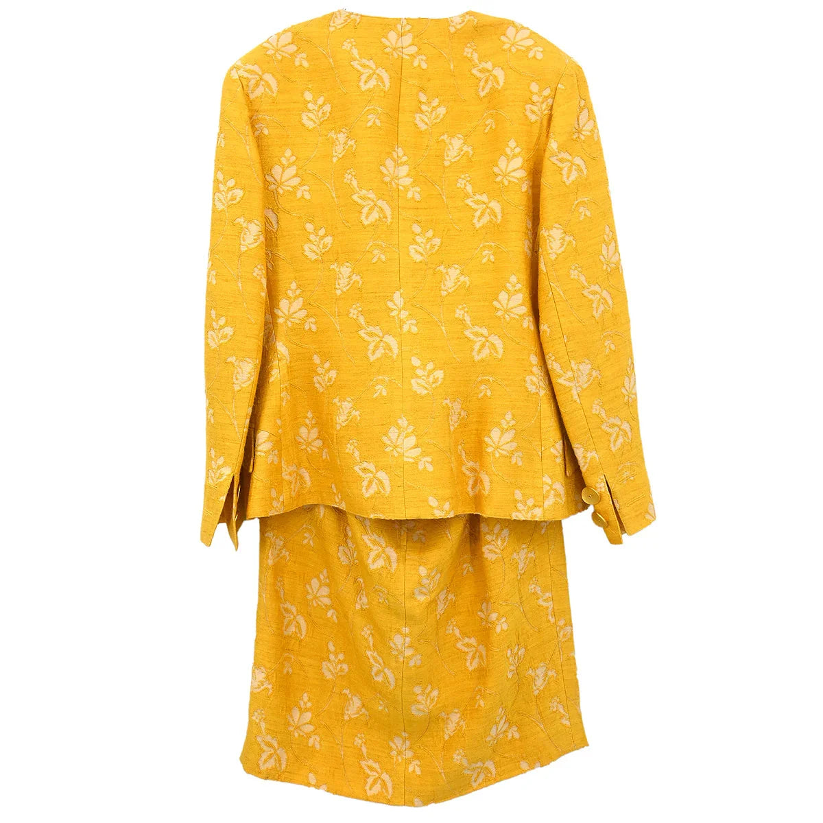 Valentino Garavani Setup Suit Jacket Skirt Yellow #37