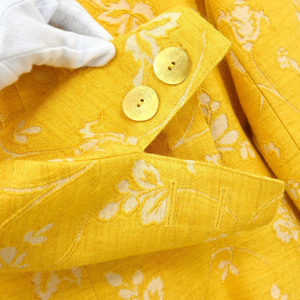Valentino Garavani Setup Suit Jacket Skirt Yellow #37
