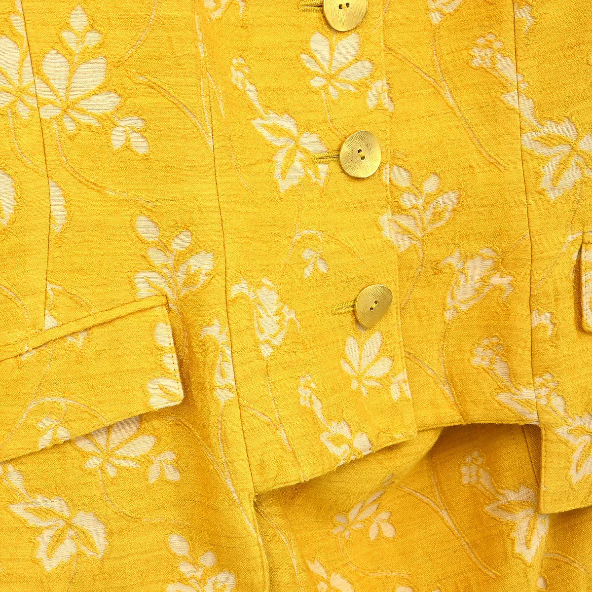 Valentino Garavani Setup Suit Jacket Skirt Yellow #37