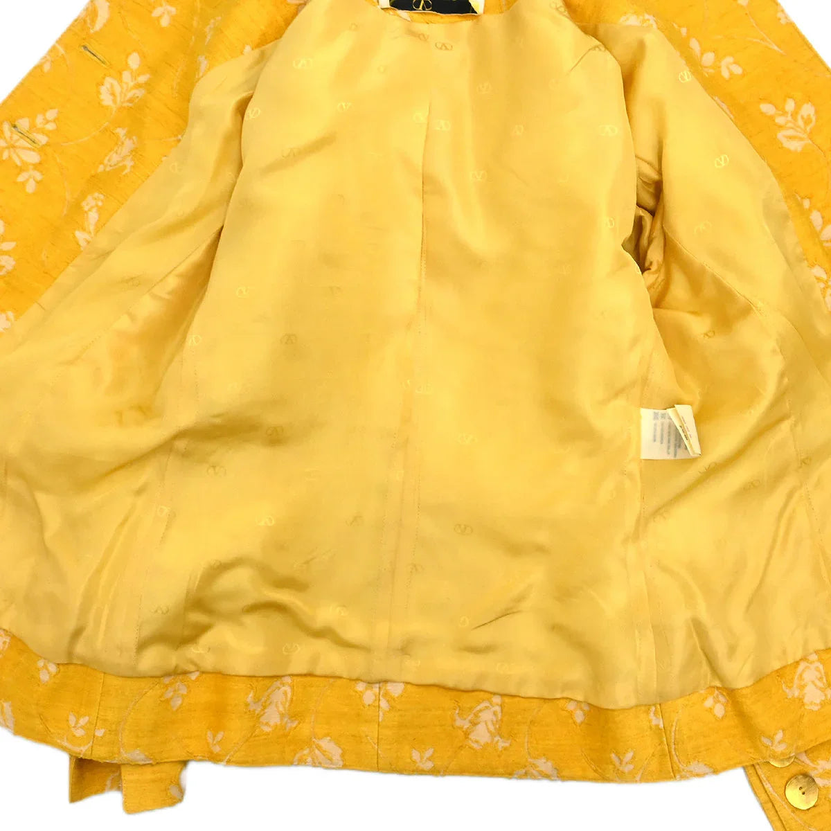 Valentino Garavani Setup Suit Jacket Skirt Yellow #37
