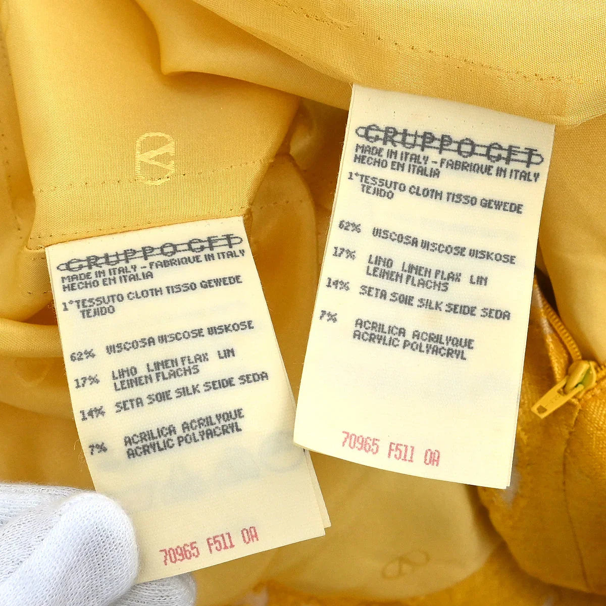 Valentino Garavani Setup Suit Jacket Skirt Yellow #37