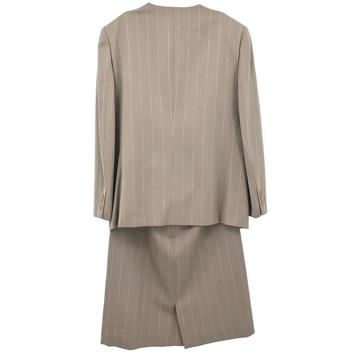 Burberrys Setup Suit Jacket Skirt Brown #36-38