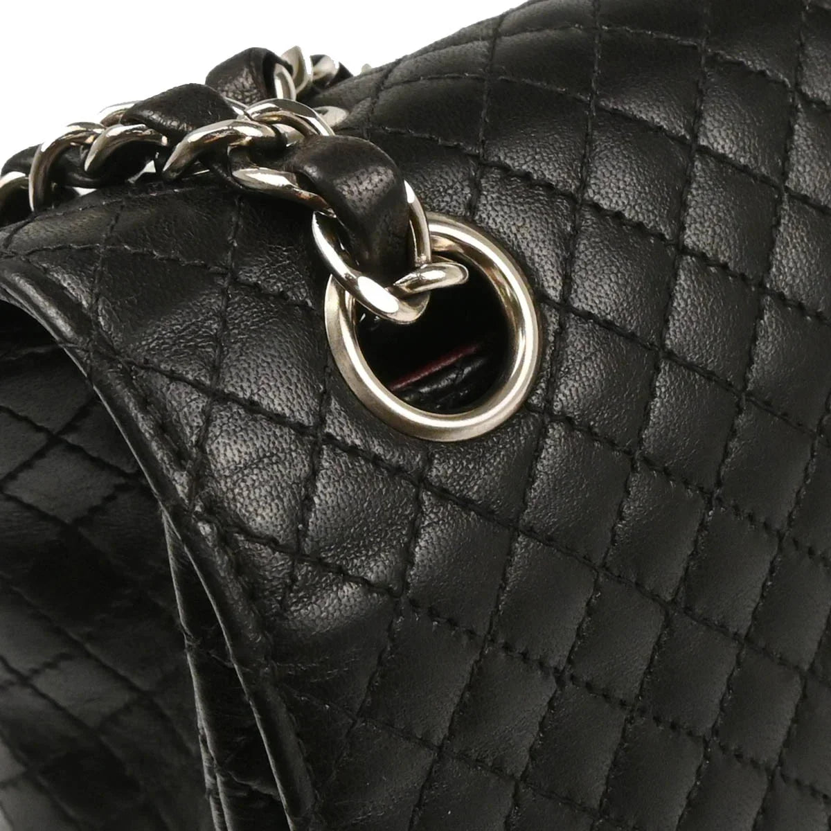 Chanel 1996-1997 Black Lambskin Shoulder Bag
