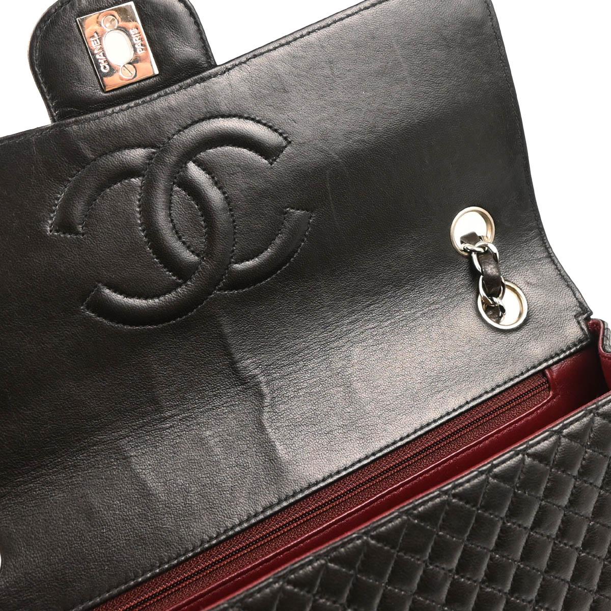 Chanel 1996-1997 Black Lambskin Shoulder Bag