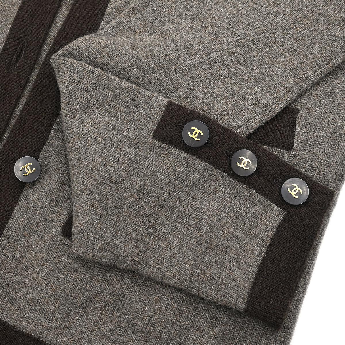Chanel 1996 Ensemble Cardigan Top Brown #38