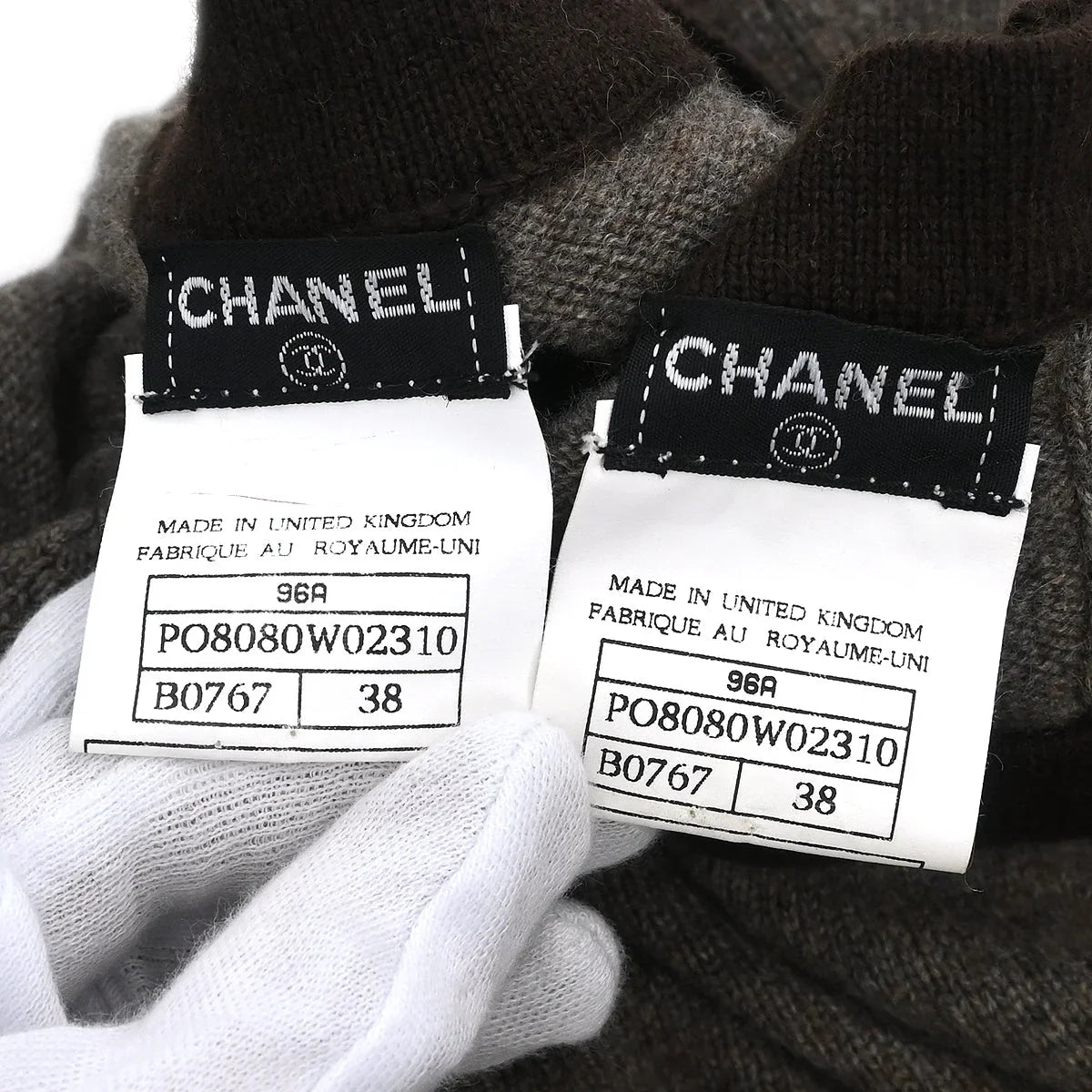 Chanel 1996 Ensemble Cardigan Top Brown #38